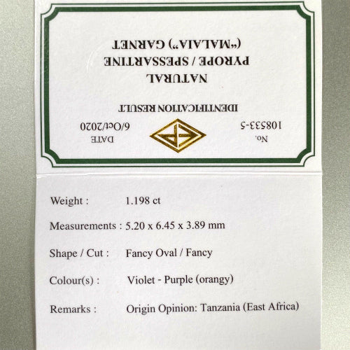 ファイアー煌めくロゼ系マラヤガーネット(ウンバライト)1.198ct✨GemTreeLive特別企画💎&リニューアル前SALE🔮 ウンバトリオ3個おまとめ33%OFF❗️3色のマラヤをご紹介🎤サクッとお昼Live配信☀️"GemTreeLive⚡️"