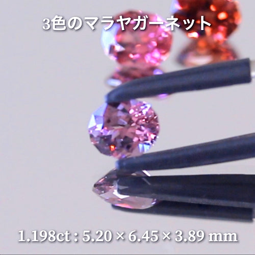 ファイアー煌めくロゼ系マラヤガーネット(ウンバライト)1.198ct✨GemTreeLive特別企画💎&リニューアル前SALE🔮 ウンバトリオ3個おまとめ33%OFF❗️3色のマラヤをご紹介🎤サクッとお昼Live配信☀️"GemTreeLive⚡️"