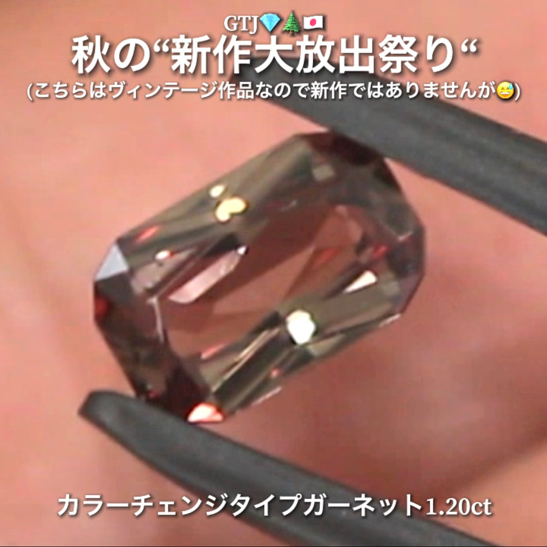 本日最後の“オークションDAY”はこちら💎GTQヴィンテージ作品カラーチェンジタイプガーネット1.20ct✨ヴィンテージ作品nanode秋の“新作ではないけど😅大放出祭り🍁”今回も時短versionでの開催です❗️ 本日「22時00分終了」となります⏰