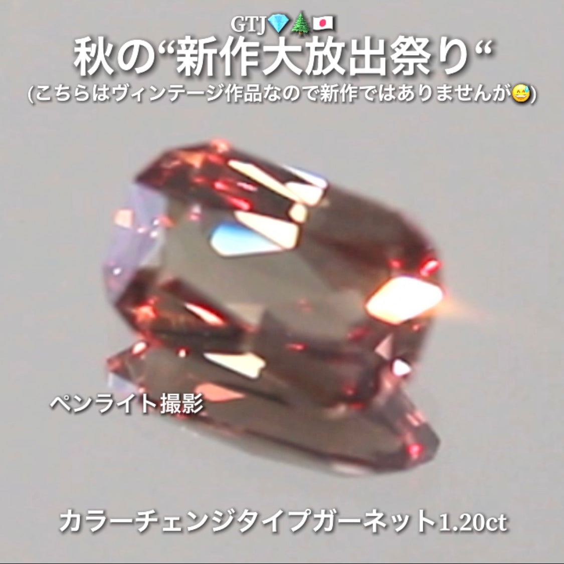 本日最後の“オークションDAY”はこちら💎GTQヴィンテージ作品カラーチェンジタイプガーネット1.20ct✨ヴィンテージ作品nanode秋の“新作ではないけど😅大放出祭り🍁”今回も時短versionでの開催です❗️ 本日「22時00分終了」となります⏰
