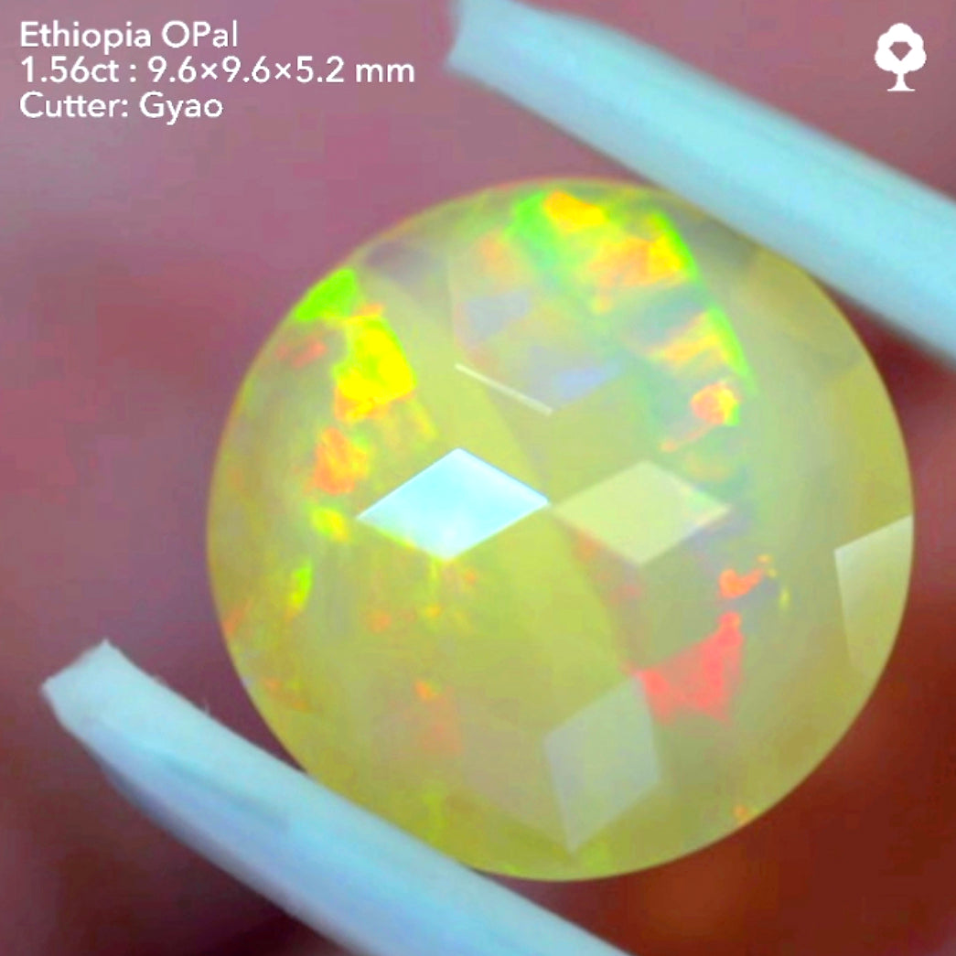 【元祖キューブスター・ラウンドversion】エチオピアオパール 1.56ct ゲオちゃん作品✨