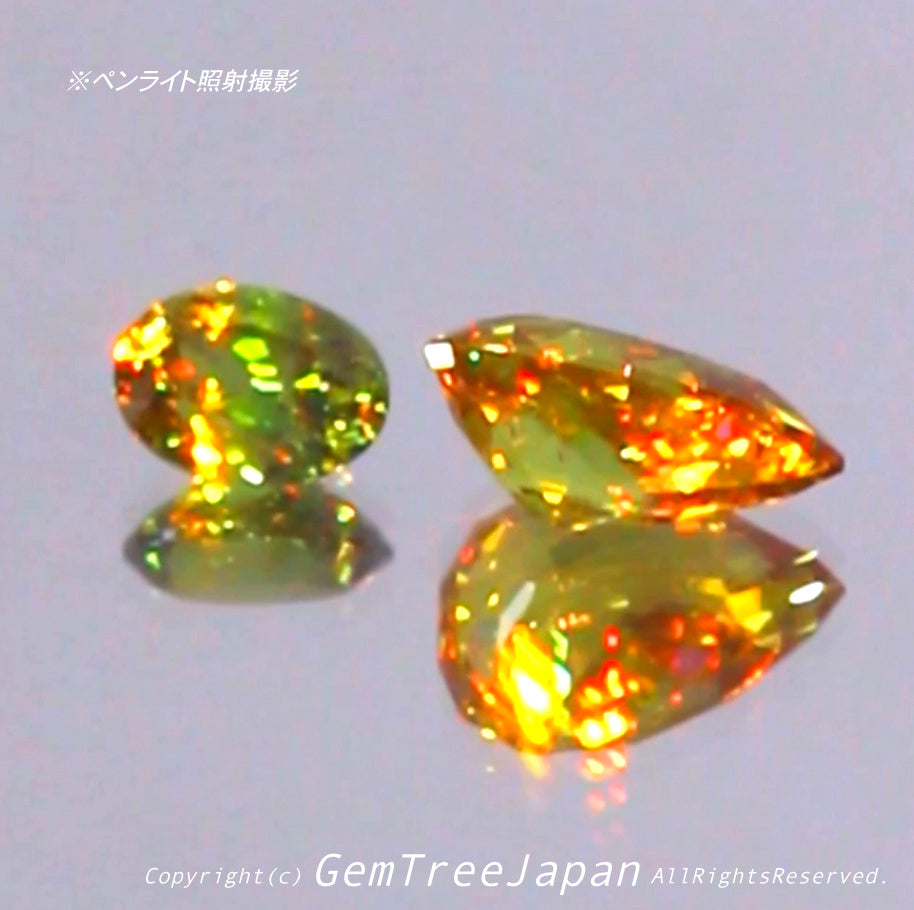 とにかく素晴らしいネオングリーン❗️小さくたって価値の高い逸品✨マダガスカル産スフェーン0.61ct💎