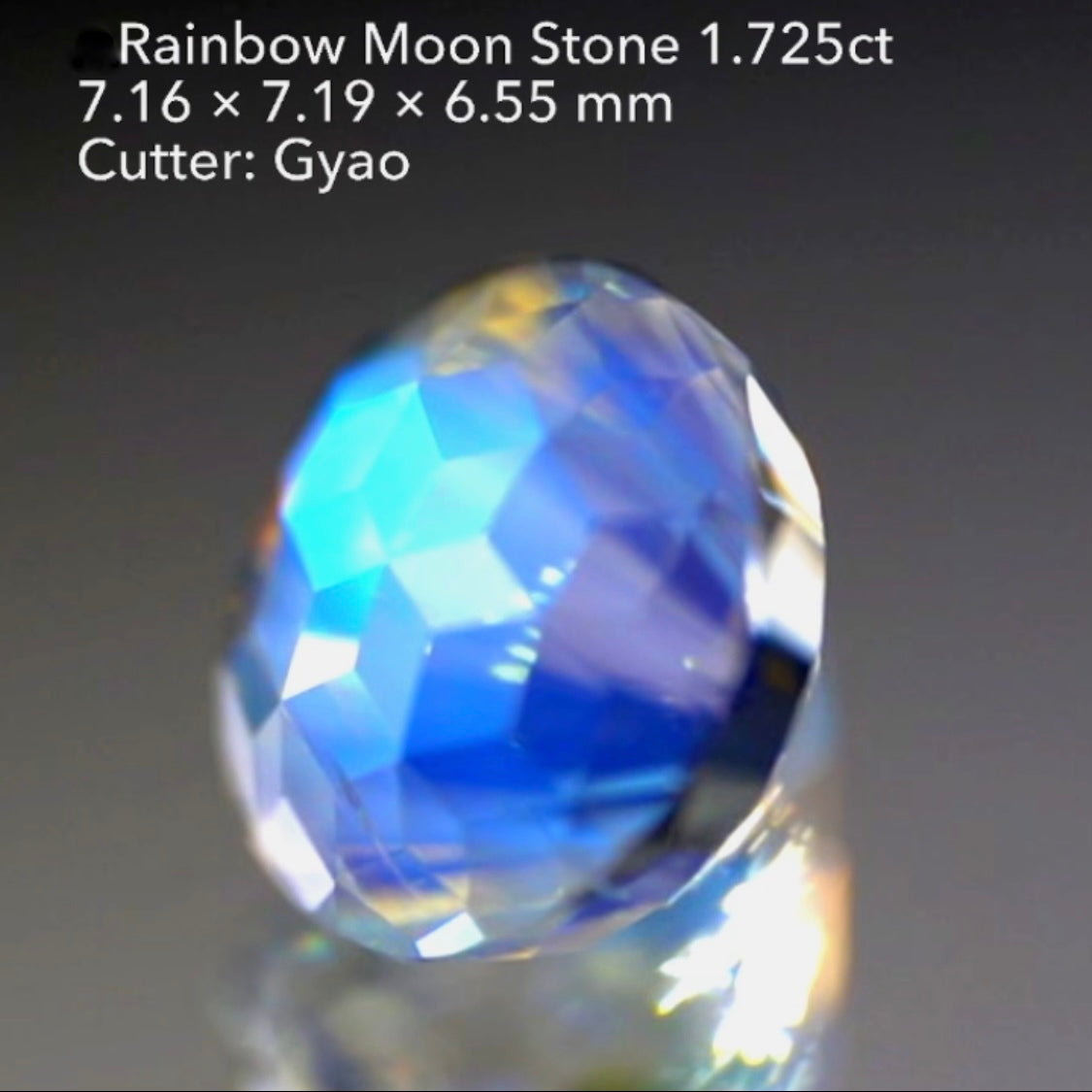 キューブ&新カットの融合👍全面が“A面”のレインボームーンストーン1.725ct✨11/15スタート〜12/15終了🤣 ゲオちゃん作品🎁