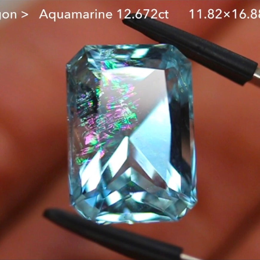 【SOLD OUT】アクアマリン12.672ct💎 & ムーンストーン2.085ct🔮傑作2作品