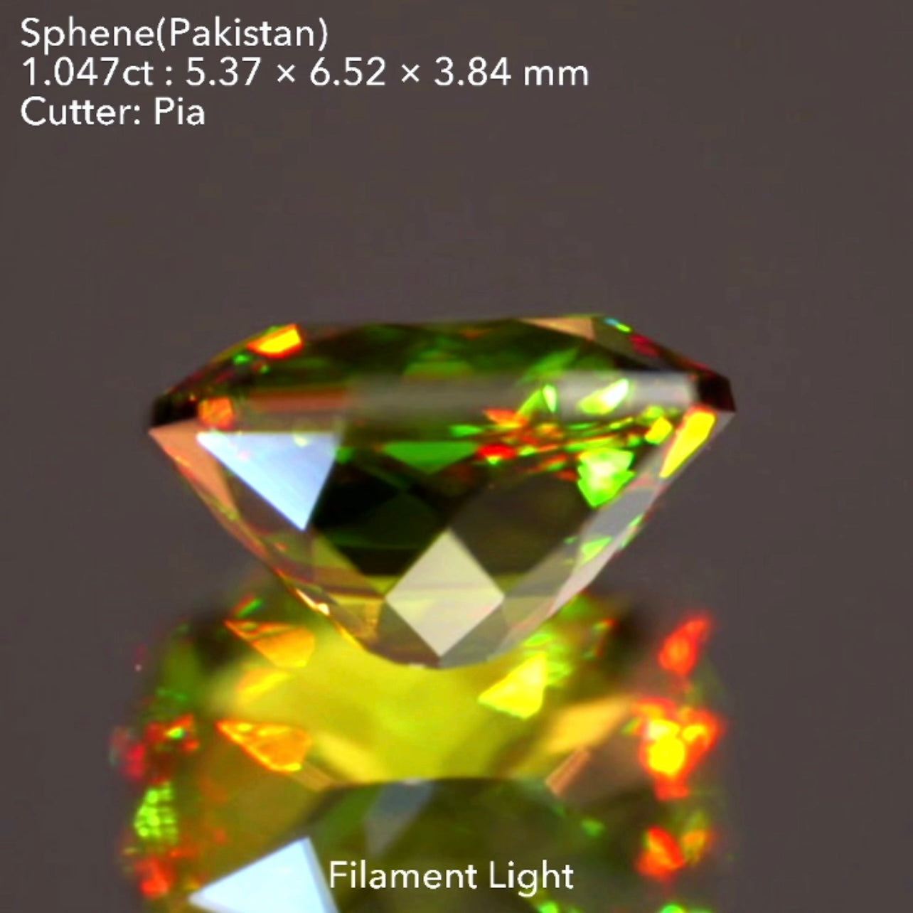 【SOLD OUT】パキスタン産スフェーン1.047ct💎ピアッちゃん作品🌈こちらはお問合せ一番乗り特価でご紹介です♪