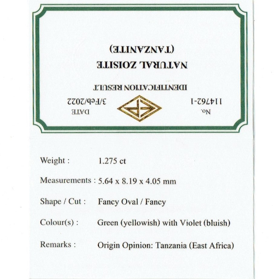 深みのある美色が煌めくパーフェクトカット👍非加熱ゾイサイト(タンザナイト)1.275ct💎ピアッちゃん作品✨