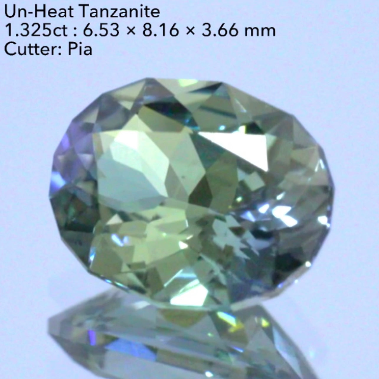 大きい面に広がる“美色グリーン”と“うるうる感”✨👍非加熱ゾイサイト(タンザナイト)1.325ct💎ピアッちゃん作品✨今なら『クーポン or ZB』のご利用もOK❗️