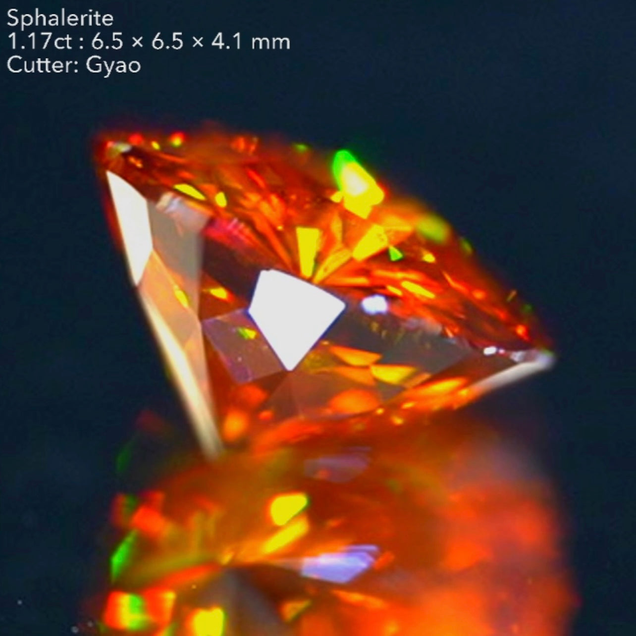 両面変則キューブ仕上げ🎁✨スファレライト1.17ct✨タンジェリンオレンジカラーも魅力的👍ゲオちゃん作品