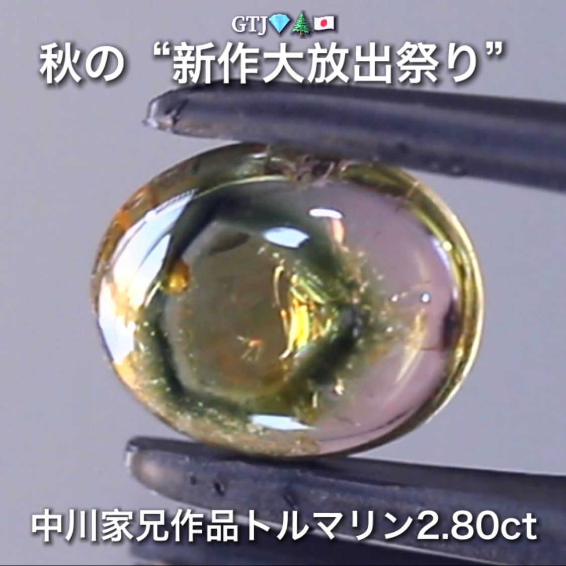 虹入り結晶2.80ct🌈楽しいトルマリン特集💎✨こちらはGemTreeAuctionでご紹介で〜す♬秋の“新作大放出祭り🍁”こちらは本日21:10終了です⏰
