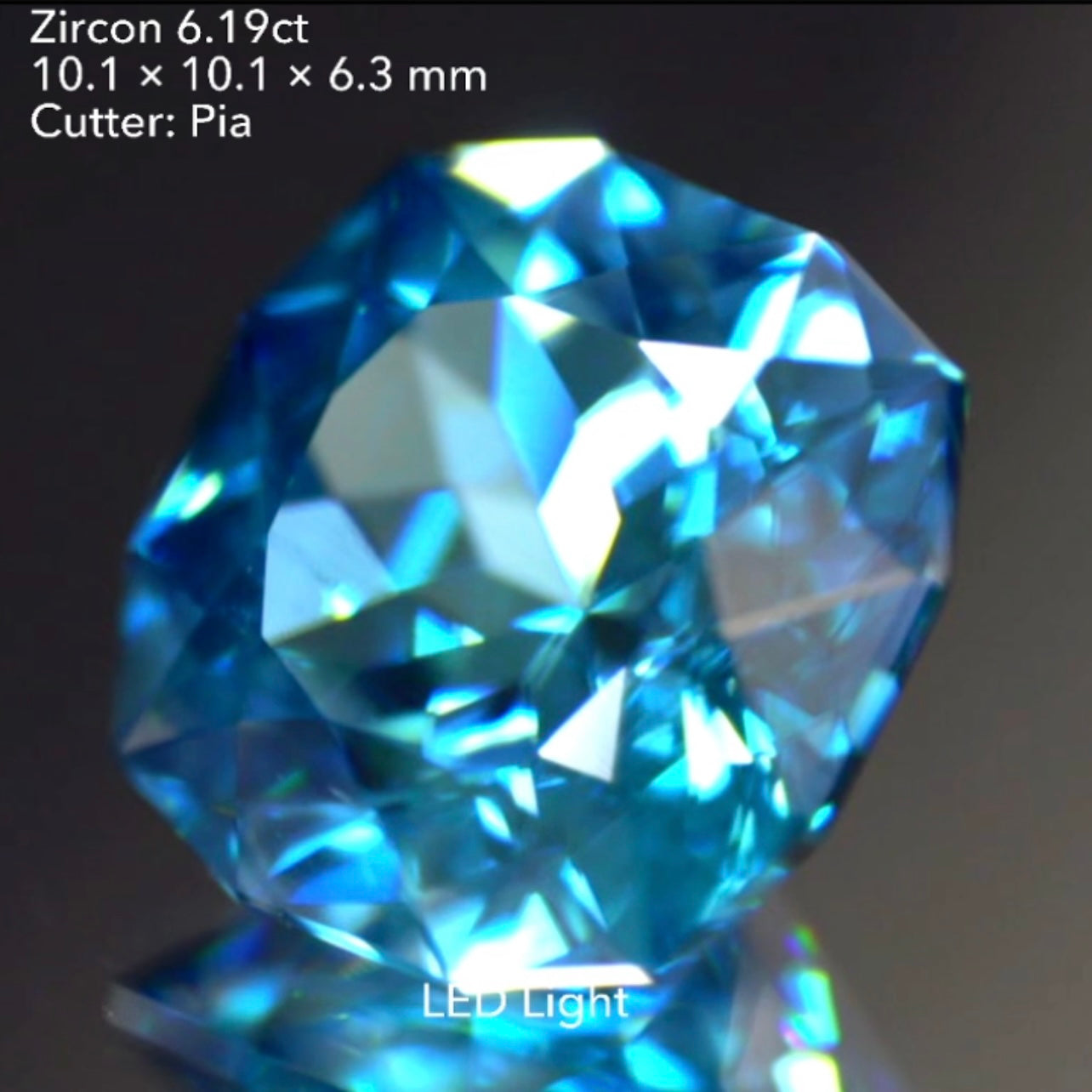 魅力ポイント満載👌大粒ブルージルコン6.19ct💎✨ピアッちゃん作品👍