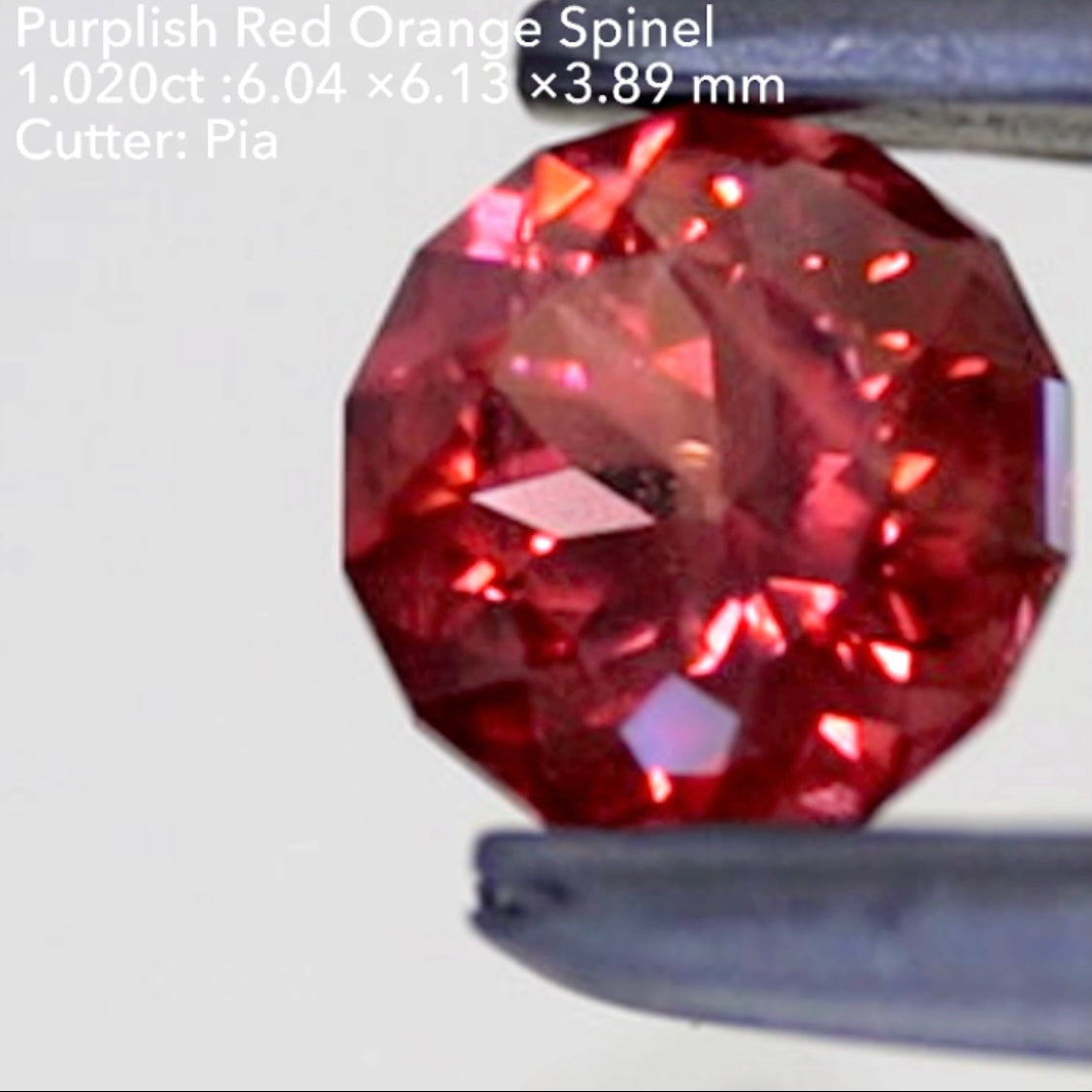 【SOLD OUT】複雑で個性的な美色「パープリッシュレッドオレンジ」スピネル1.020ct💎ピアッちゃん作品