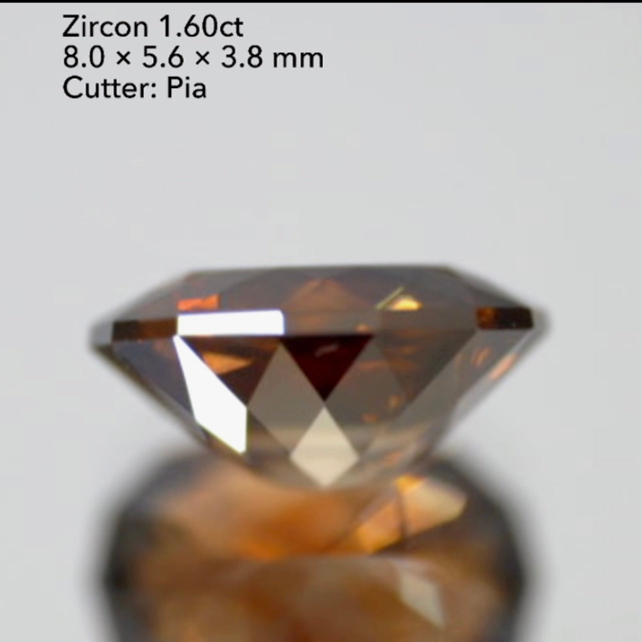 煌めくチョコレートカラー✨ファンシーオーバルジルコン1.60ct💎ピアッちゃん作品👍GTJ名物【HPオークション】こちらはクーポンはごめんなさい🙏