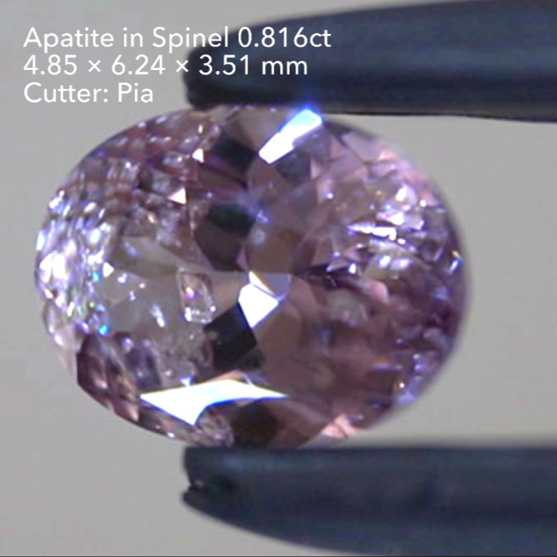 【SOLD OUT】カットもインクルもキラッキラ✨アパタイトinスピネル0.816ct💎ピアッちゃん作品