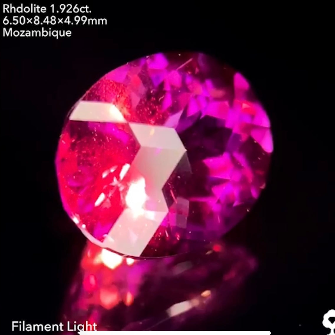 流れるキューブの煌めきが美しすぎる!テリツヤ抜群美色ロードライトガーネット1.926ct💜ゲオちゃん作品