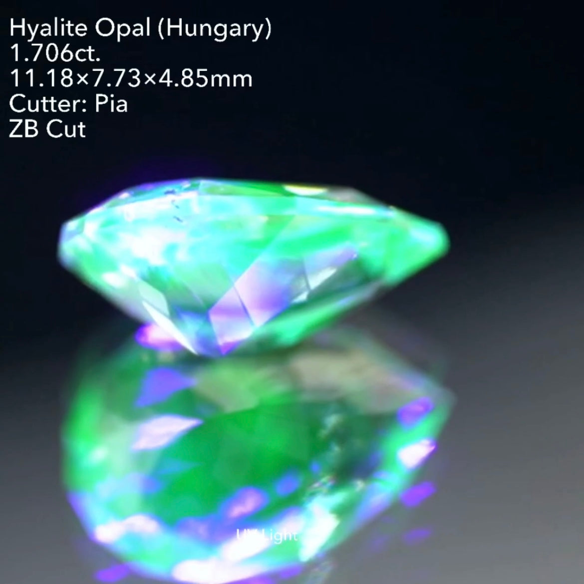 ペアシェイプZBカット★1.5ctアップの大粒!ハンガリー産ハイアライトオパール 1.706ct ★