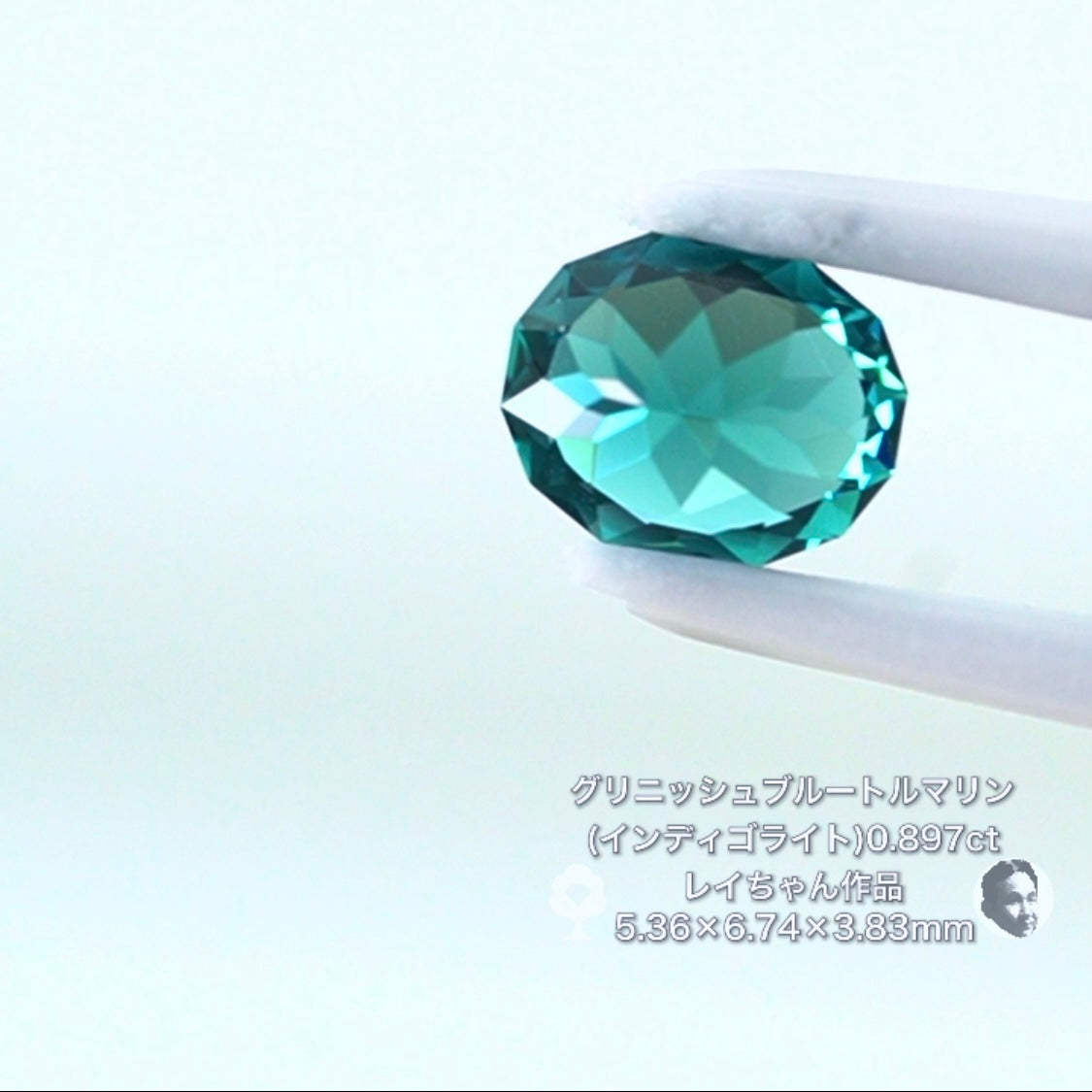ハチャメチャ美しいグリニッシュブルートルマリン(インディゴライト) 0.897ct✨レイちゃん作品