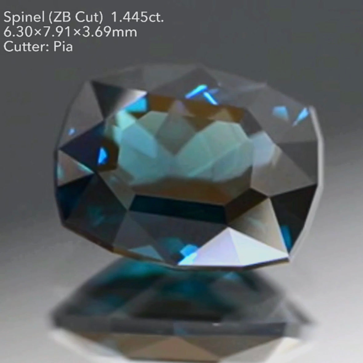 【お客さま専用ページ】インディコライト⁉️深海の色🐳をしたスピネル 1.445ct ZBカット ピアッちゃん作品