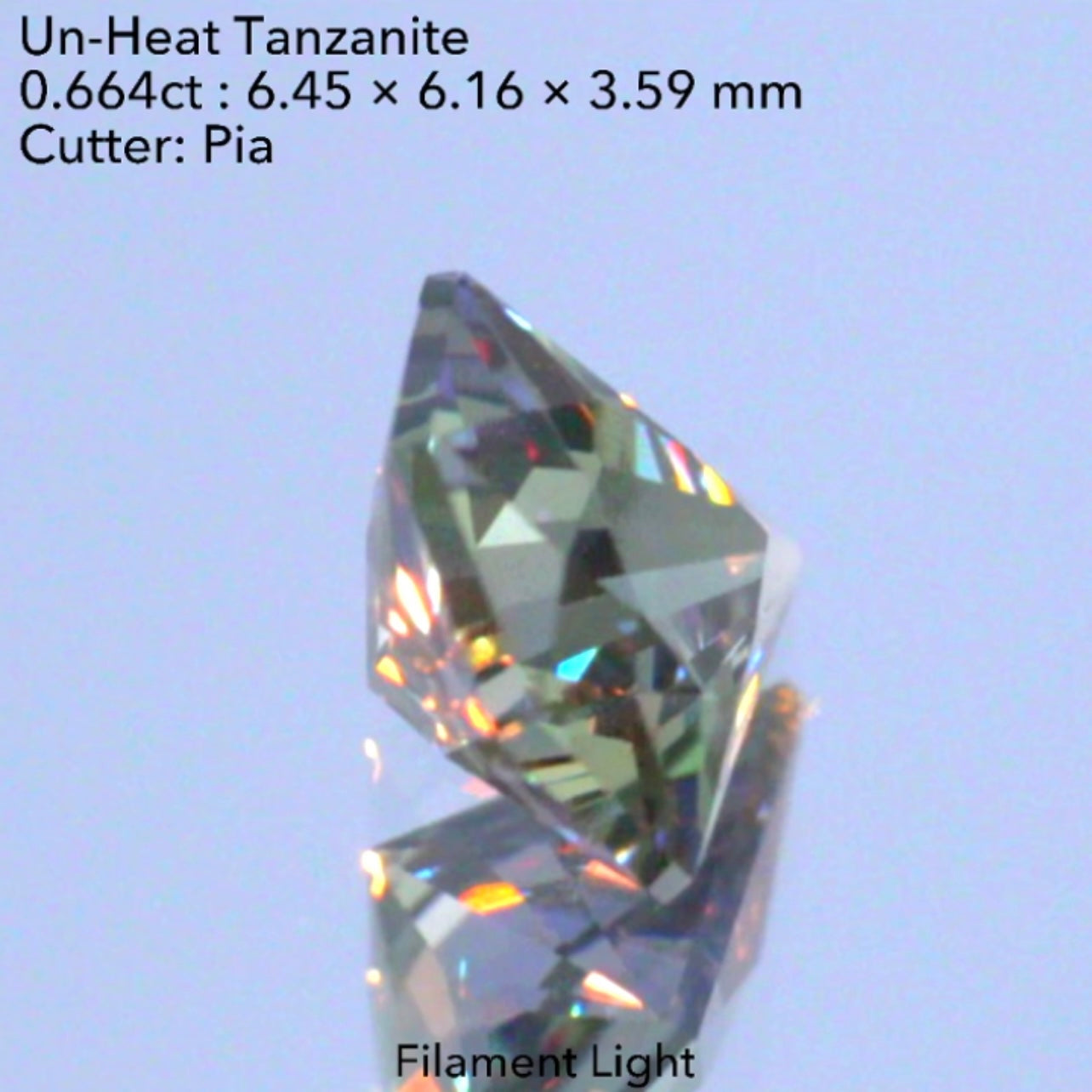 ついに出たァ〜‼️美しき“宝石形”の非加熱ゾイサイト(タンザナイト)0.664ct💎ピアッちゃん作品✨