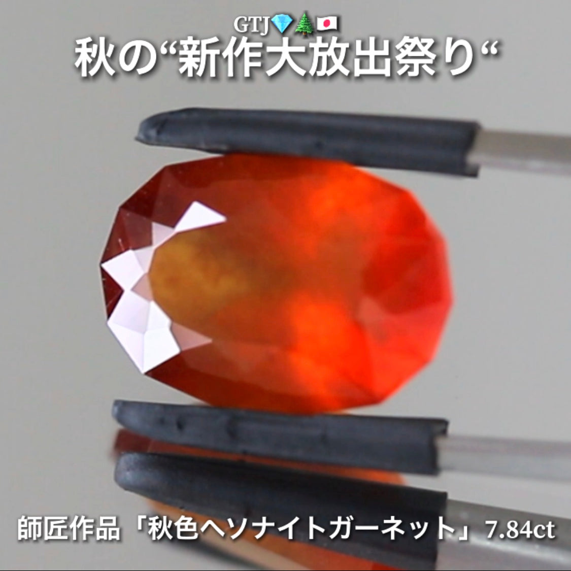 出た〜師匠作品❗️これぞ秋色💎大粒ヘソナイトガーネット7.84ct✨さすが師匠😍季節感満載の“趣”を楽しめる作品です♬秋の“新作大放祭り🍁”+超時短Auctionでご紹介❗️こちらは本日「18時18分終了」となります⏰