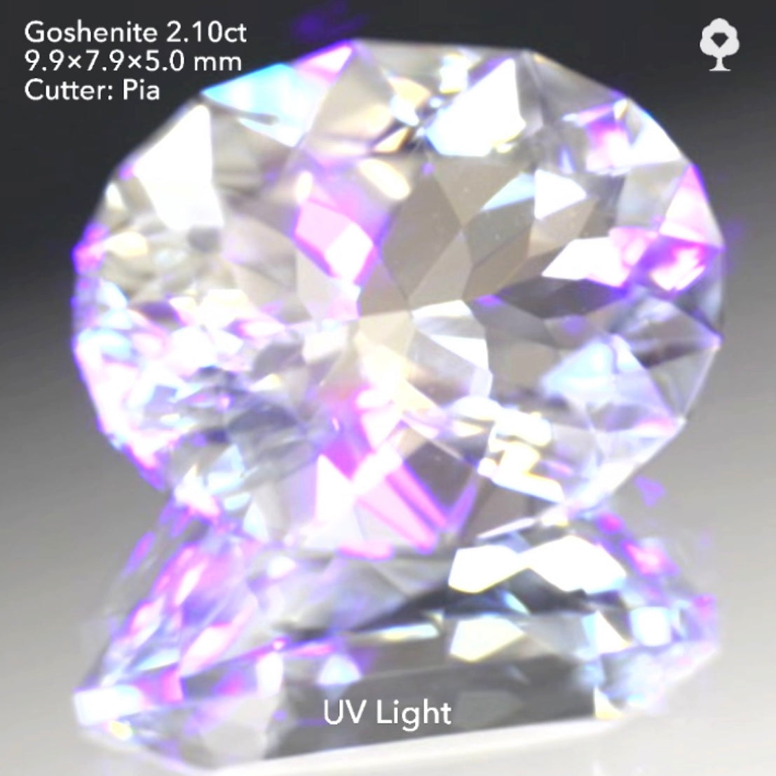 堂々たる純白の輝き✨さりげないファンシーカットも最高💎ゴッシェナイト(カラーレスベリル)2.10ct★ピアッちゃん作品👍GTJ名物【HPオークション】こちらはクーポンはごめんなさい🙏