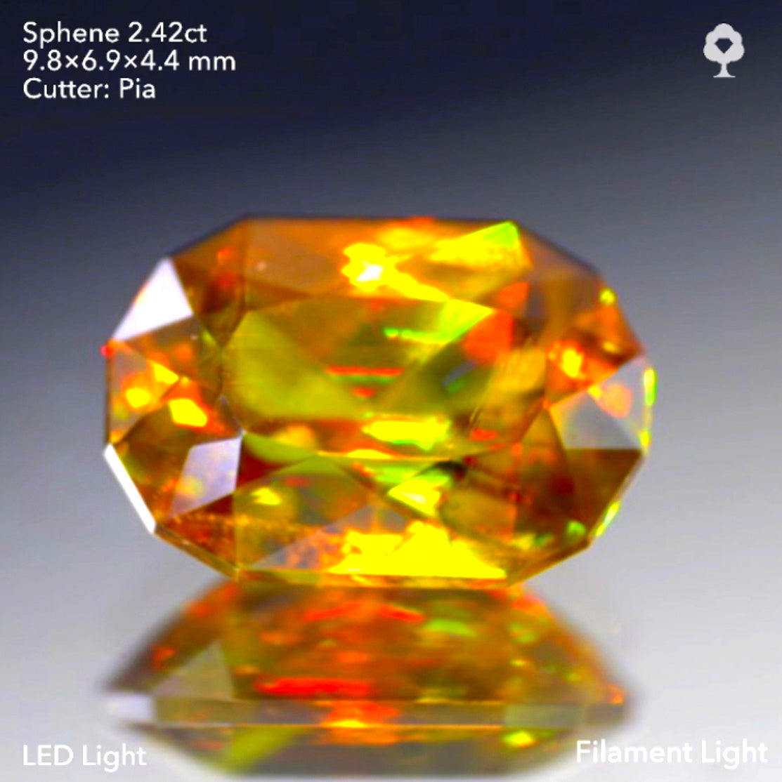 双晶ライン入り❣️マダガスカル産スフェーン2.42ct★ピアッちゃん作品【9/18ライブ】
