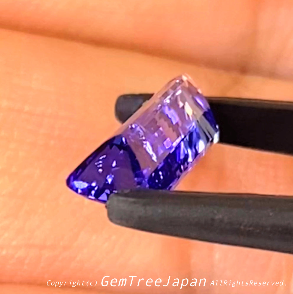 超美色のバイカラータンザナイト2.57ct✨「"GTQ"ビンテージ作品