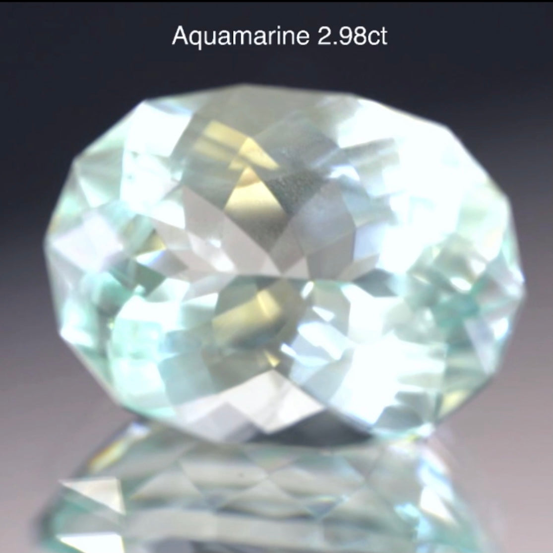 レアカラーミントグリーンベリル2.98ct🎵こちらは師匠作品✨これは傑作です👍