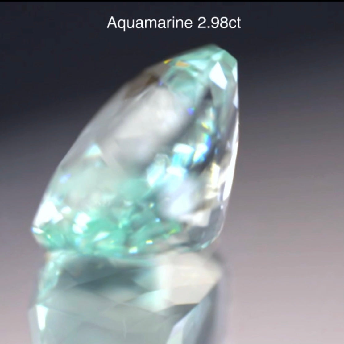 レアカラーミントグリーンベリル2.98ct🎵こちらは師匠作品✨これは傑作です👍