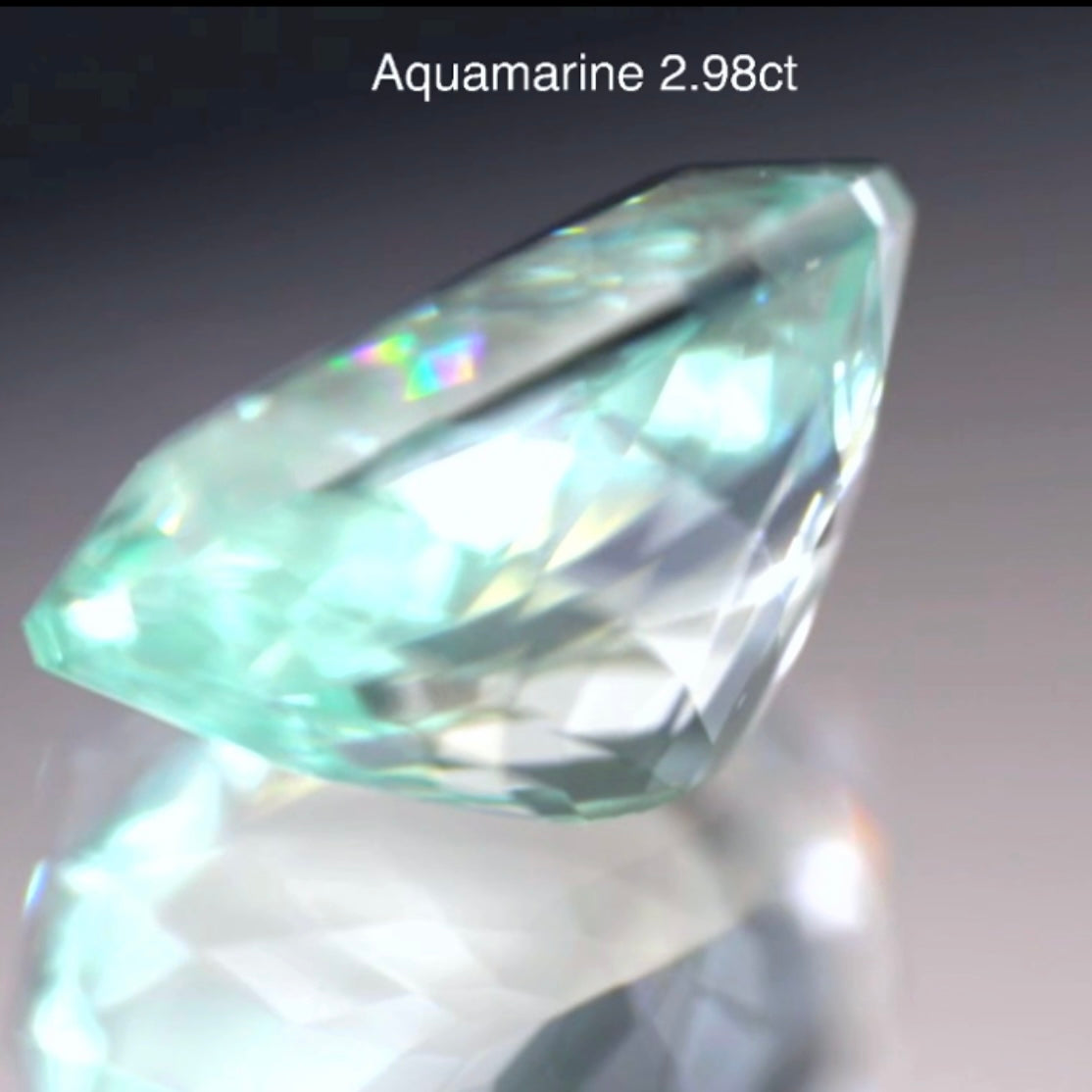 レアカラーミントグリーンベリル2.98ct🎵こちらは師匠作品✨これは傑作です👍