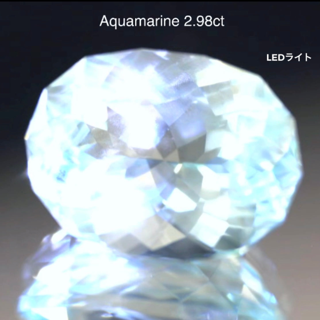 レアカラーミントグリーンベリル2.98ct🎵こちらは師匠作品✨これは傑作です👍
