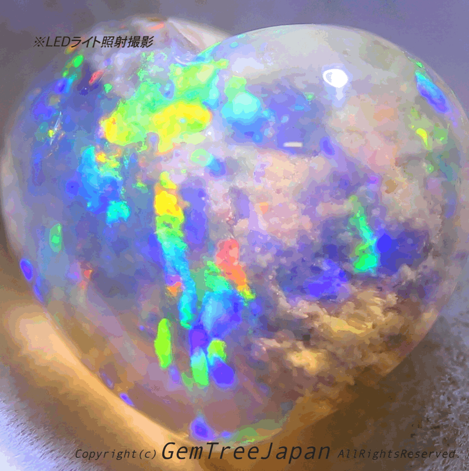 オパール博物館“超オモシロ”特別篇✨🌈オーストラリ産オパール2.99ct💎内部に広がる「モコモコ」がたまりません😍