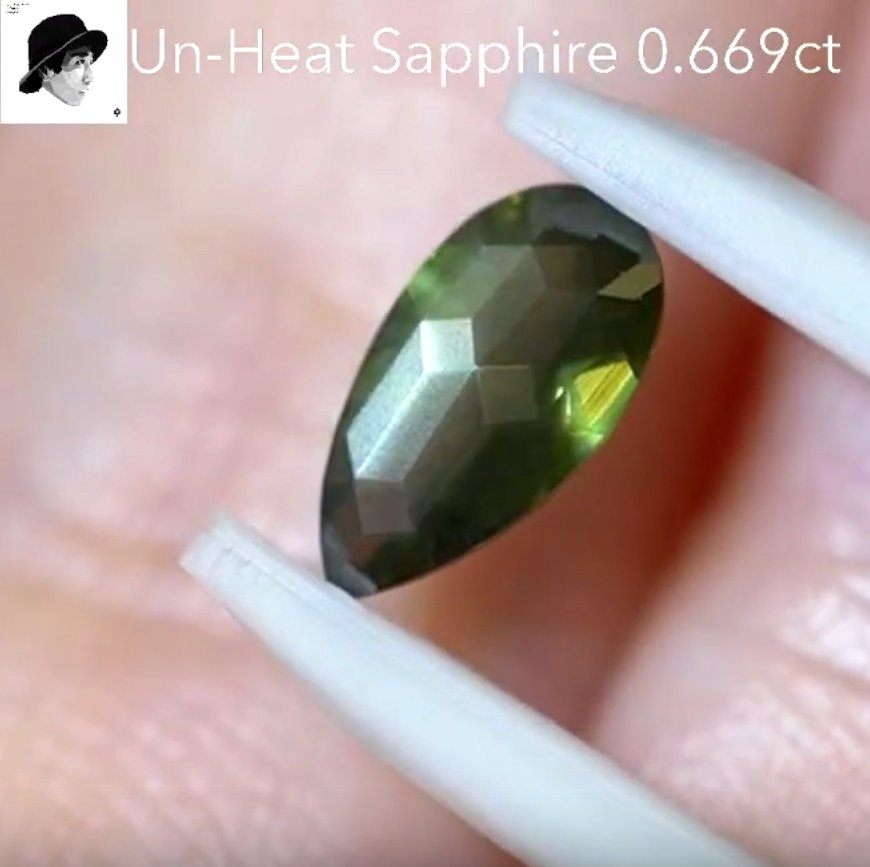 【SOLD OUT】進化版キューブカットを施した非加熱ケニア産サファイア0.669ct💎ゲオちゃん作品✨こちらは「お問合せ一番乗り特価」でご紹介です♪