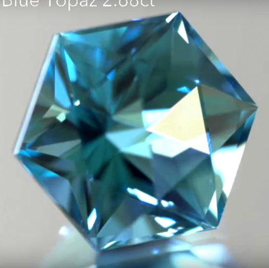 カッケー“六卦”❗️しかもテーブル無し❗️ロンドンブルートパーズ2.64ct💎ピアッちゃん作品✨お昼のピンチヒッターLIVEでご紹介🎤