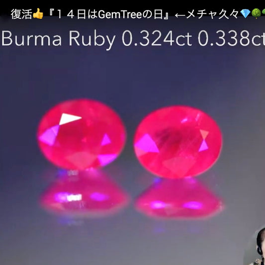 【SOLD OUT】復活❗️「毎月①④日はGemTreeの日💣」💎🌲👍今回は復活第一弾❗️ビルマ産ルビー2個セット合計0.662ct💎ピアッちゃん作品✨こちらは「LIVEオークション」でのご落札作品です♪