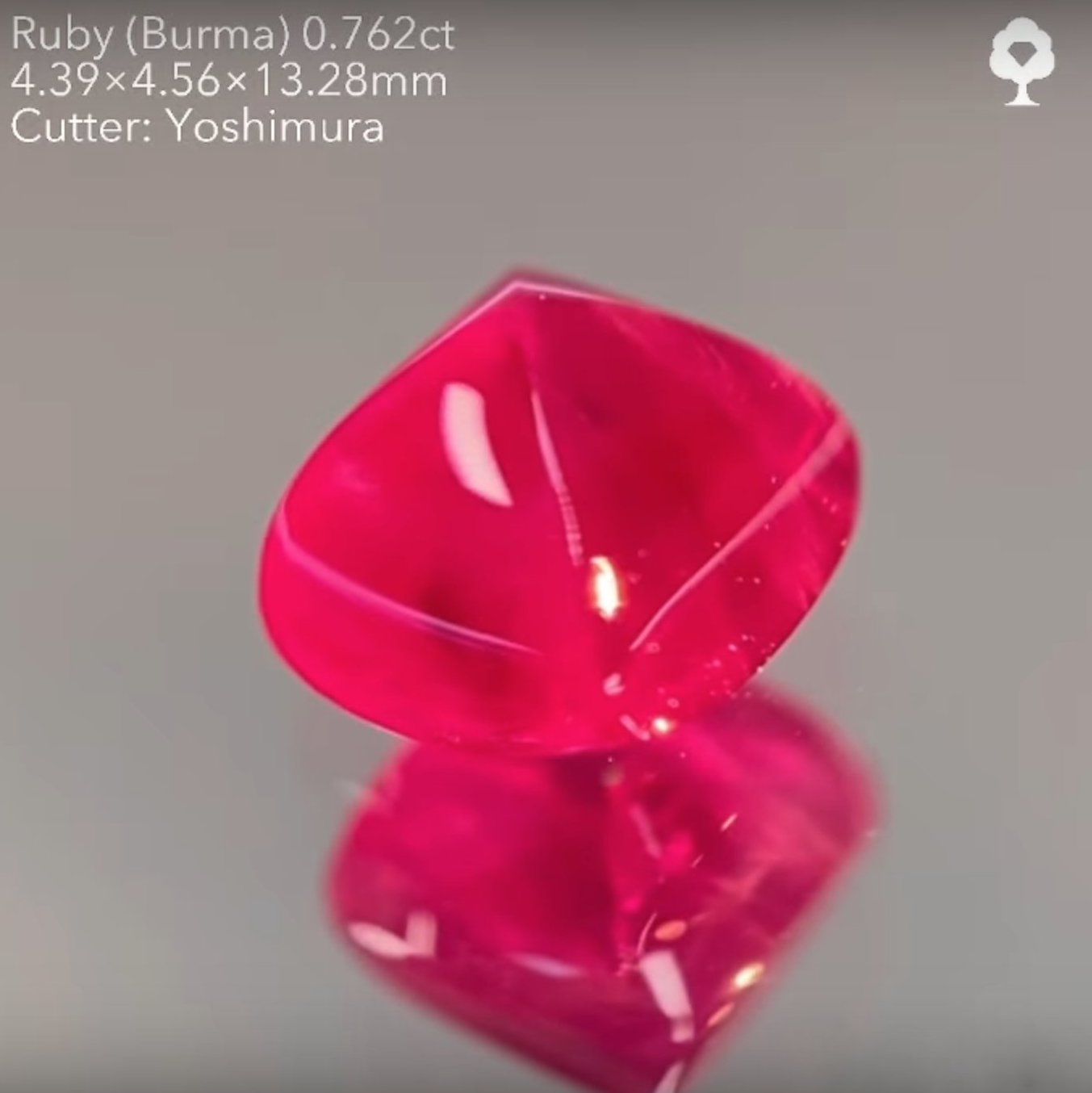 【SOLD OUT】なんとシュガーローフのビルマ産ルビー0.762ct🔮吉村作品✨お問合せ一番乗り特価でご紹介です♫