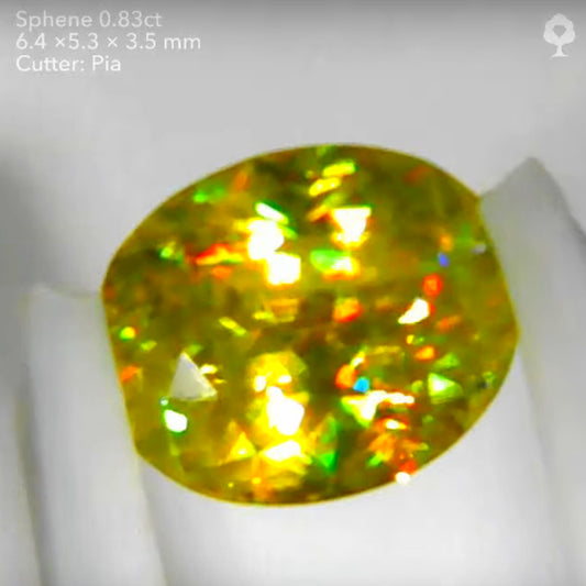 【SOLD OUT】突如開催ライブAuction‼️マダガスカル産スフェーン0.83ct✨ピアッちゃん作品