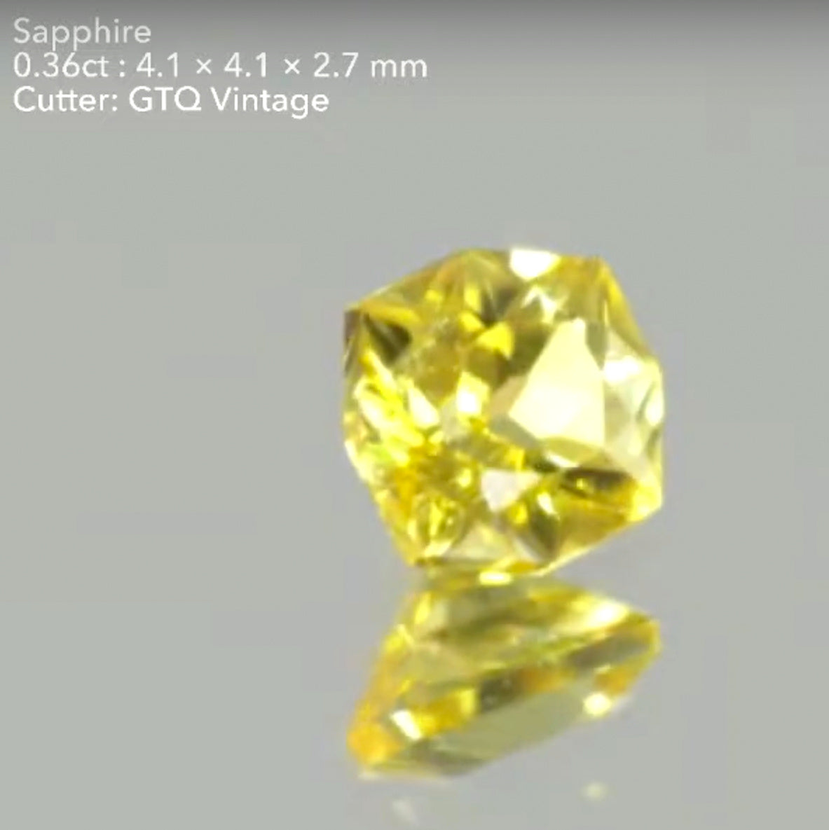 【SOLD OUT】色・輝き・カットが冴えるイエローサファイア0.36ct/GTQヴィンテージ作品★お問い合わせ1番乗り価格★