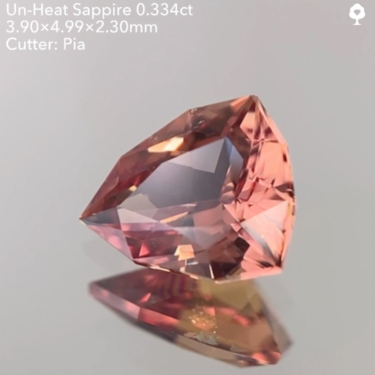 【SOLD OUT】非加熱サファイア0.334ct ピアッちゃん作品 11/14ライブ配信作品