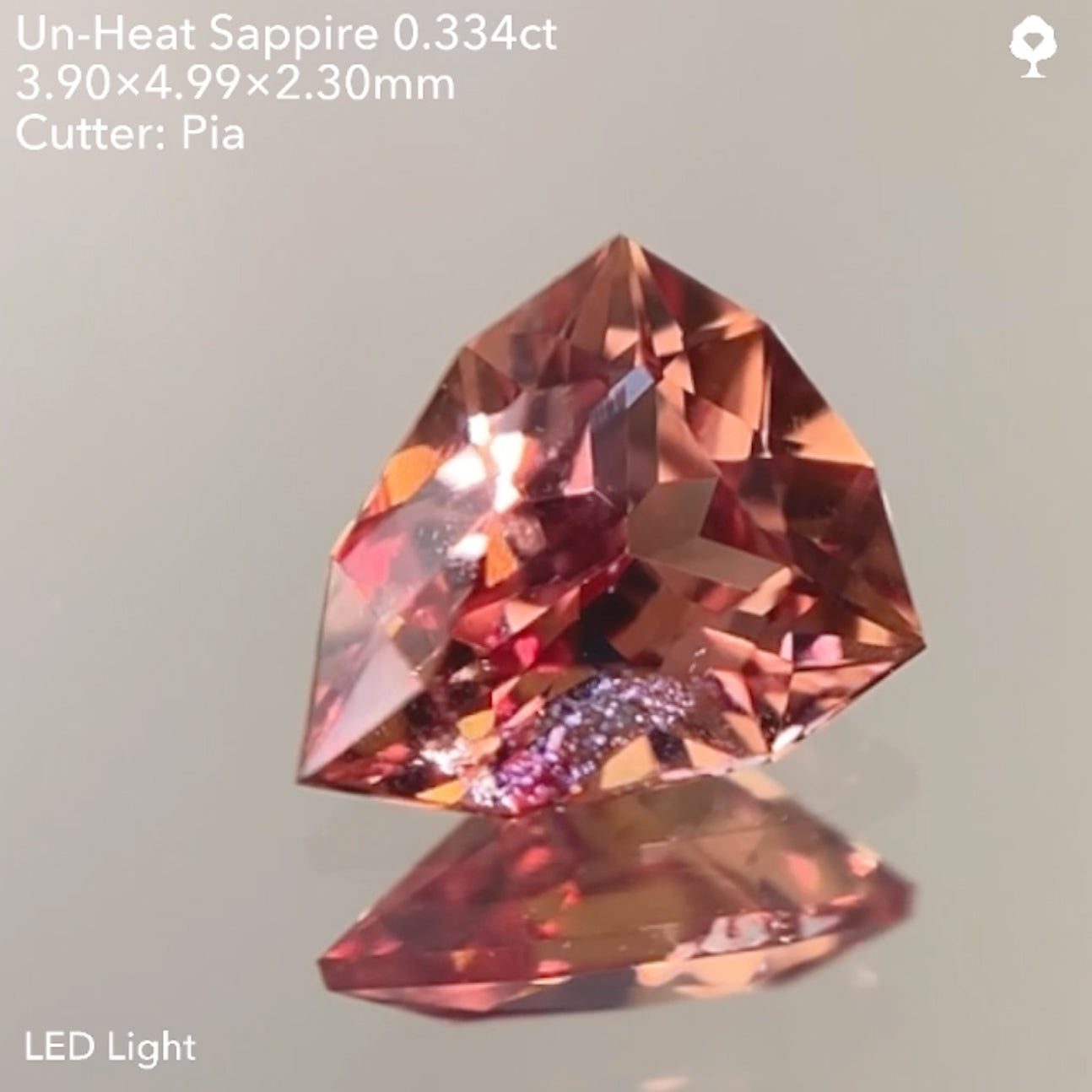 【SOLD OUT】非加熱サファイア0.334ct ピアッちゃん作品 11/14ライブ配信作品