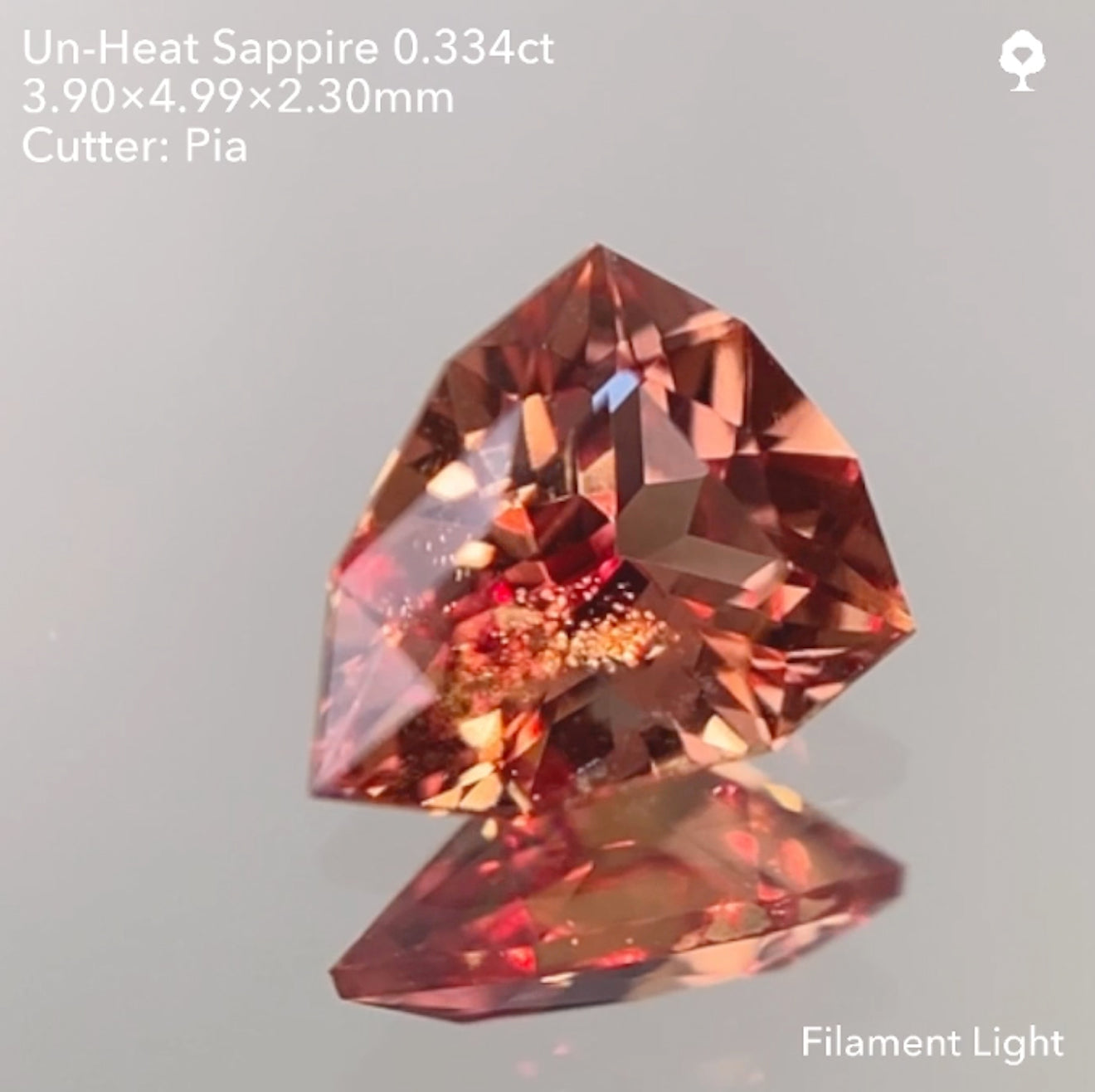 【SOLD OUT】非加熱サファイア0.334ct ピアッちゃん作品 11/14ライブ配信作品