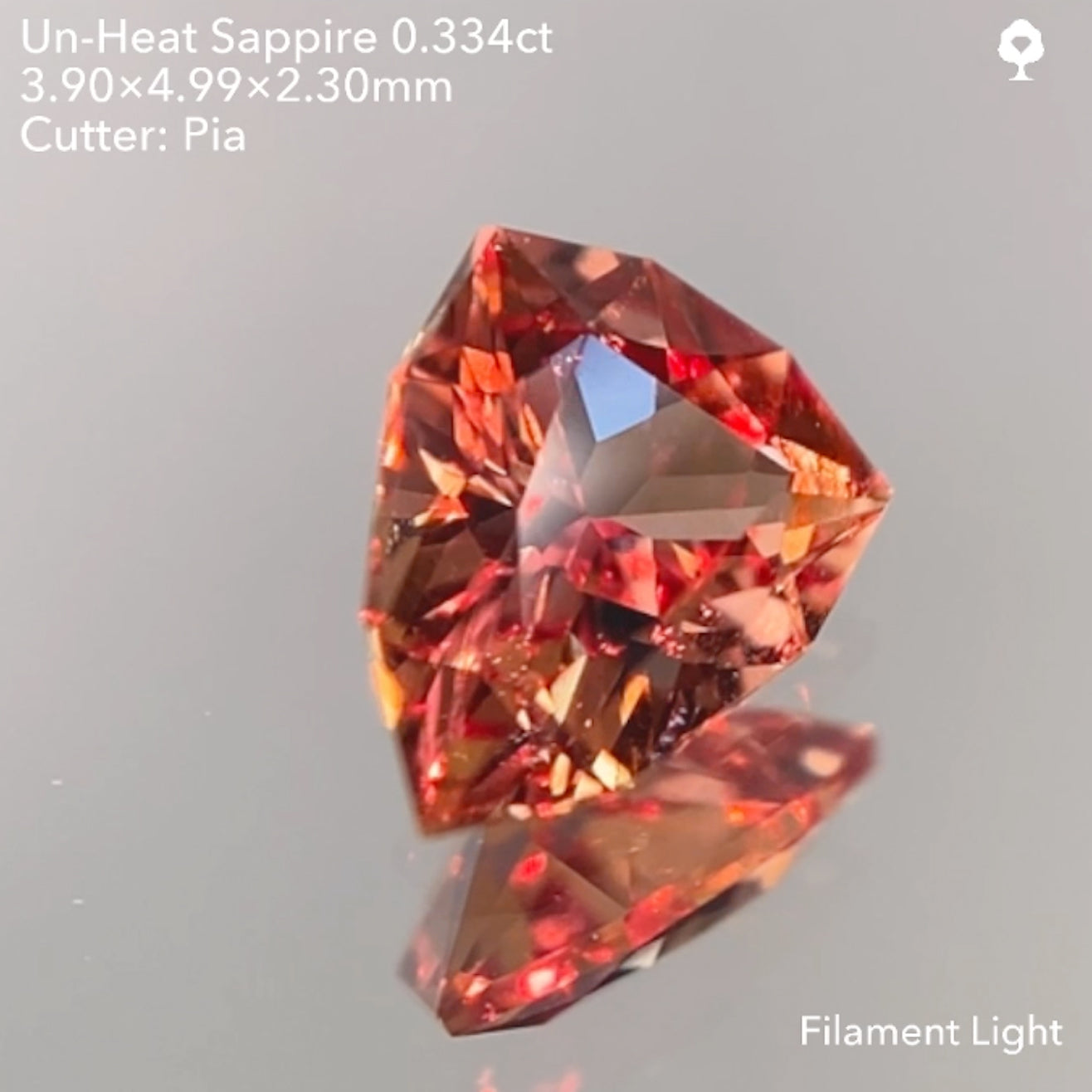 【SOLD OUT】非加熱サファイア0.334ct ピアッちゃん作品 11/14ライブ配信作品