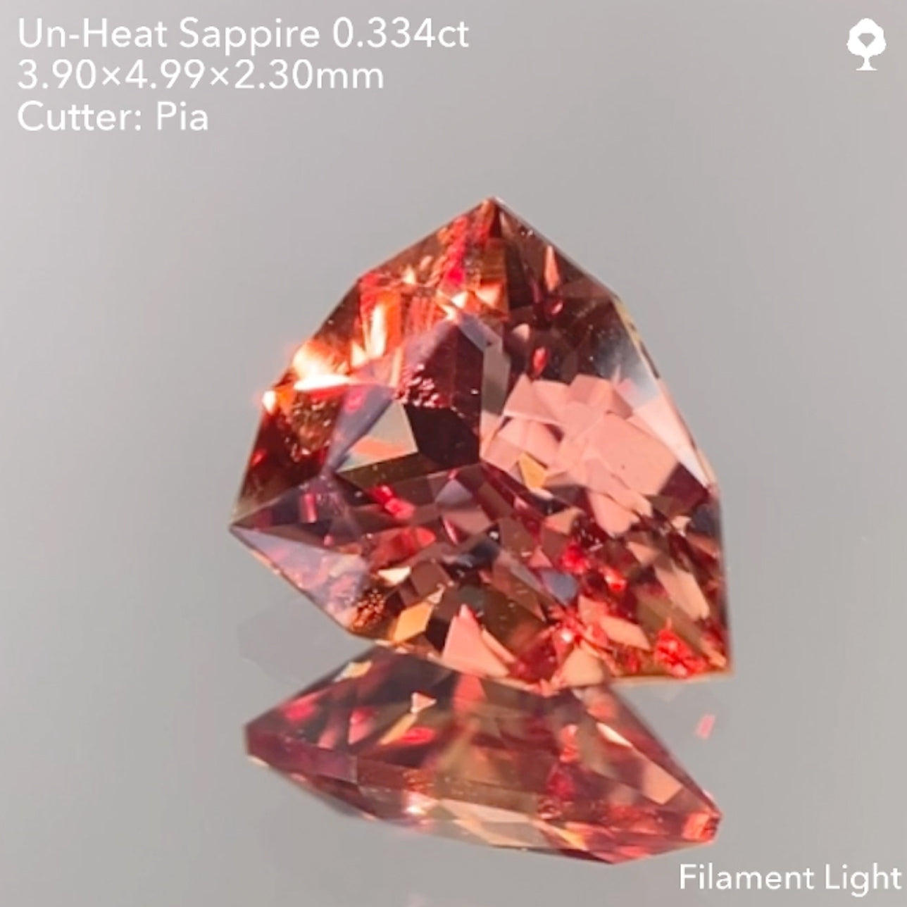 【SOLD OUT】非加熱サファイア0.334ct ピアッちゃん作品 11/14ライブ配信作品