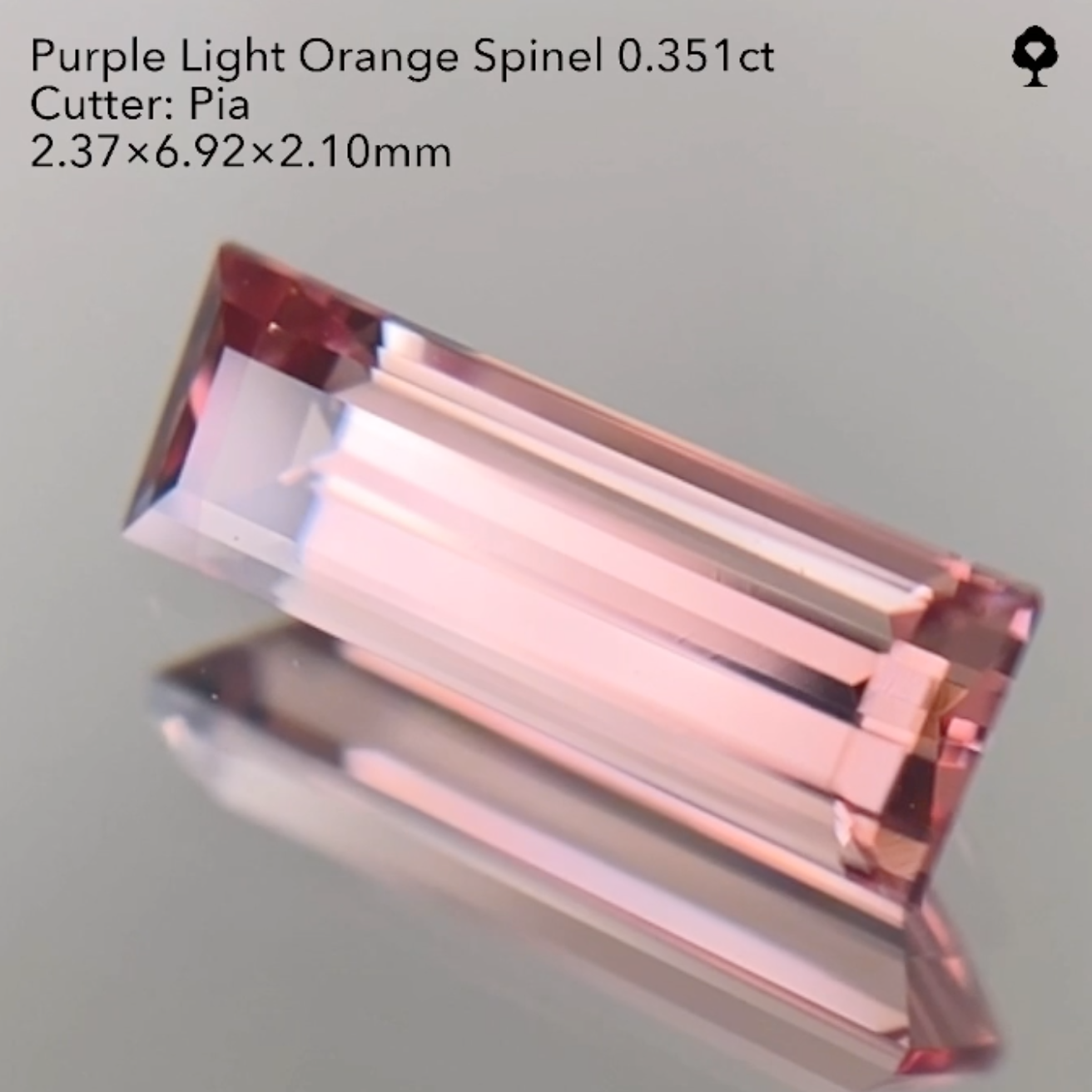 【お客さま専用】パープリッシュライトオレンジスピネル0.351ct / ピアッちゃん作品 11/29(月)ライブ配信作品