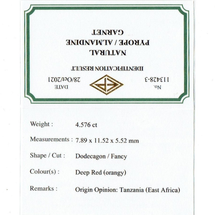 濃厚レッド✨大粒パイロープアルマンディンガーネット4.576ct💎ピアッちゃん作品