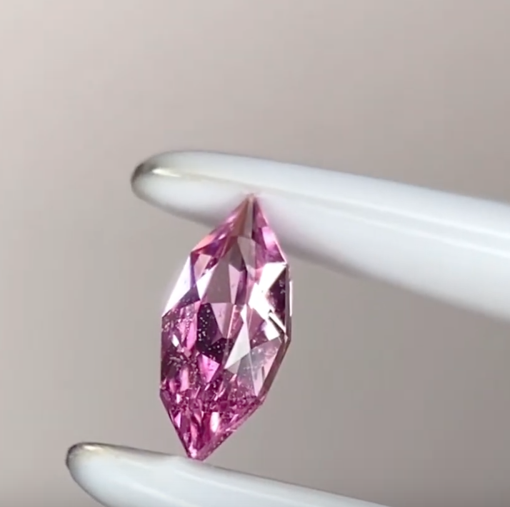 可憐なマーキスに花蓮なピンク🪷✨パパラチァサファイア0.133ct ピアッちゃん作品
