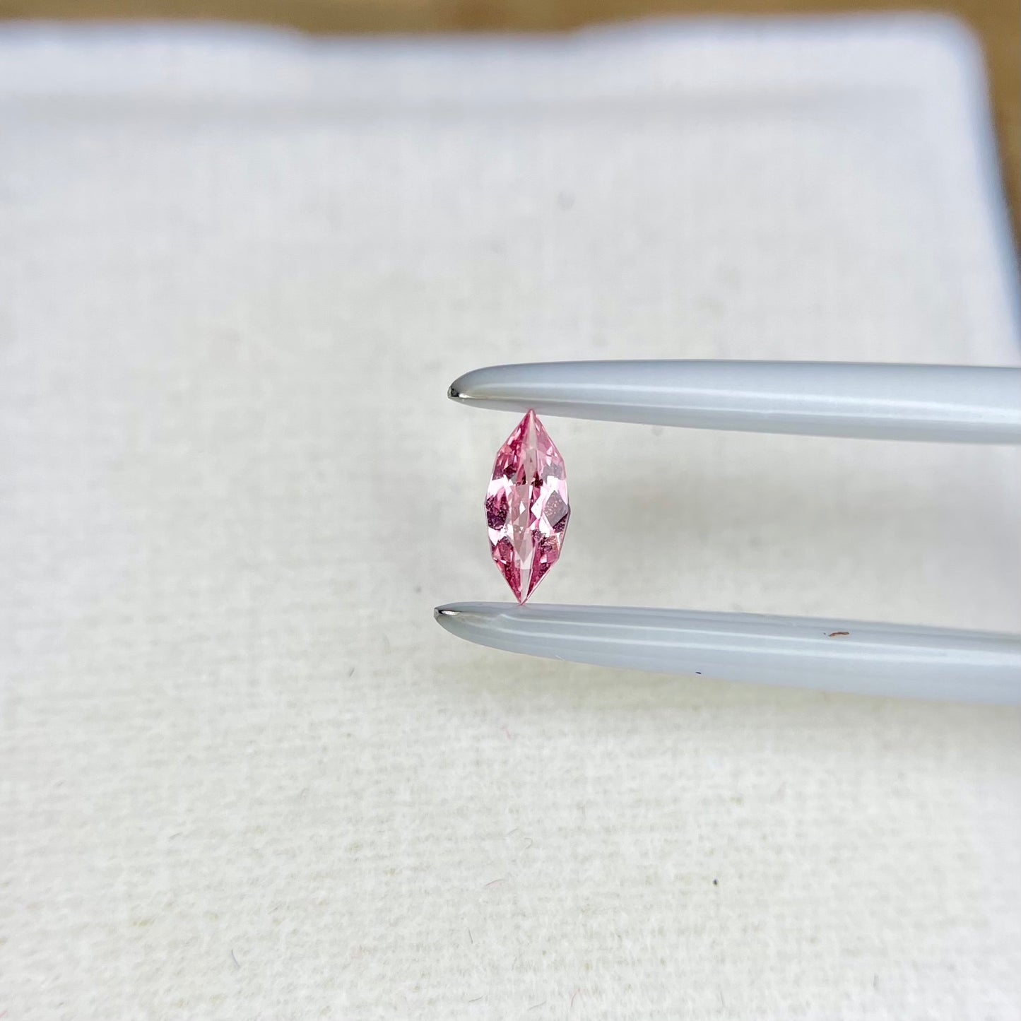 可憐なマーキスに花蓮なピンク🪷✨パパラチァサファイア0.133ct ピアッちゃん作品