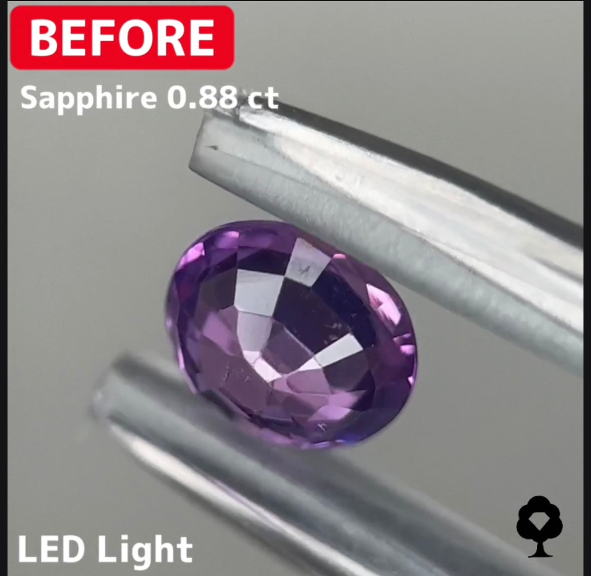 5ZBご利用価格【BeforeAfterギャンブル企画2】カットがモヤモヤするBefore宝石が生まれ変わる‼️サファイア Before 0.88ct.