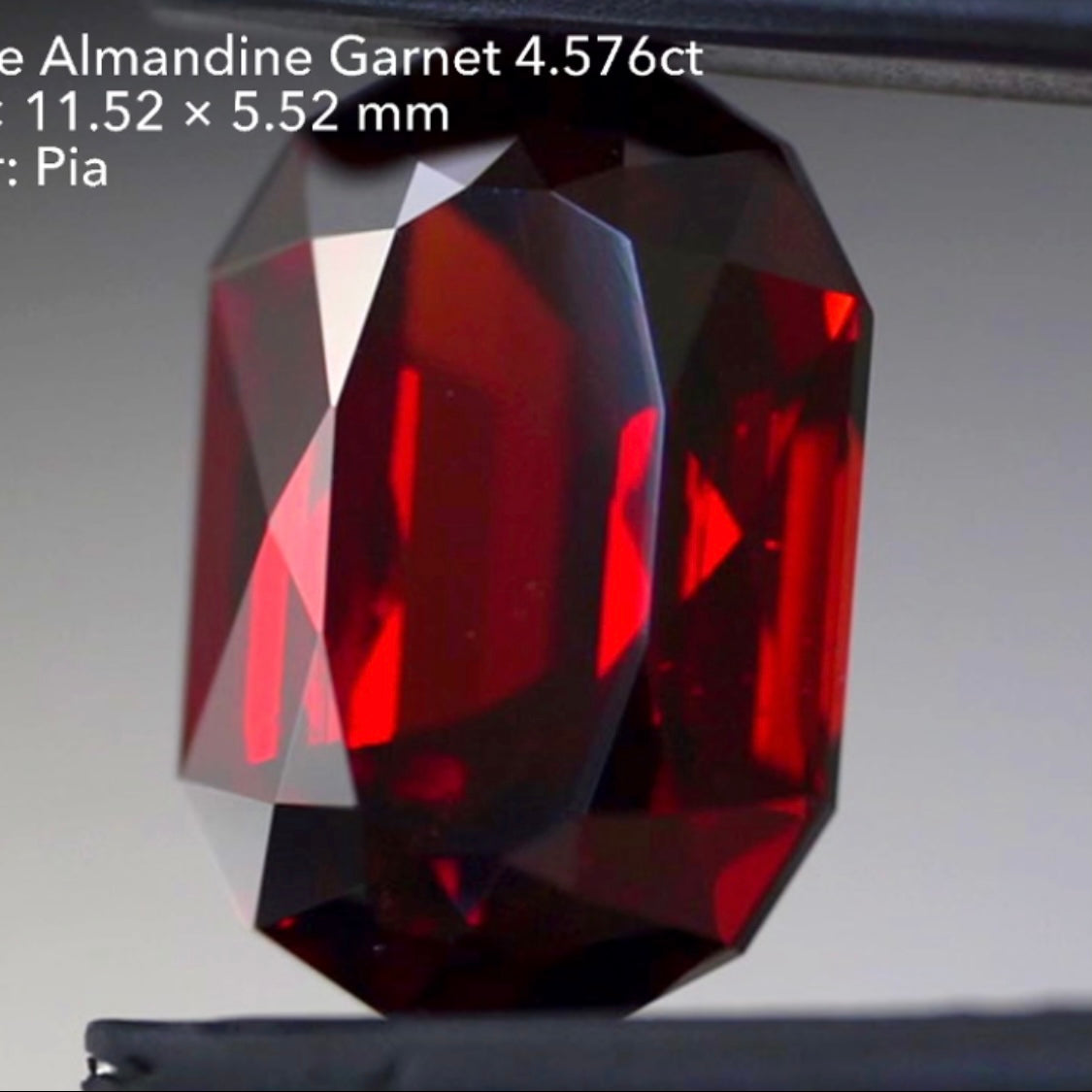 濃厚レッド✨大粒パイロープアルマンディンガーネット4.576ct💎ピアッちゃん作品
