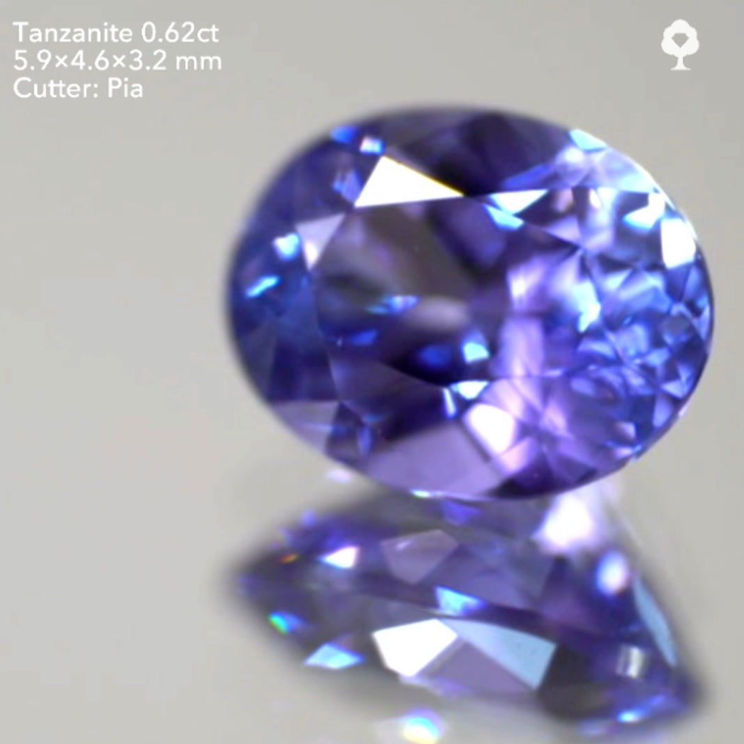 【SOLD OUT】本店に久々の登場✨端正なオーバルのタンザナイト0.62ct✨ピアッちゃん作品(LIVE中のお問合せ一番乗り特価でのご紹介です)