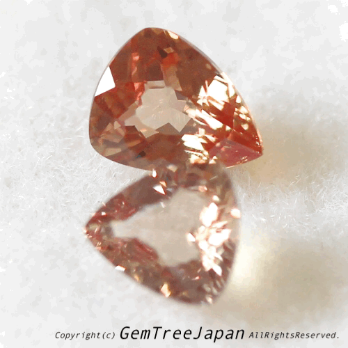 パパラのようなオレンジ系非加熱サファイア2個セット計0.88ct💕お家時間を楽しく💕“ステイホームオークション”でご紹介です❗️